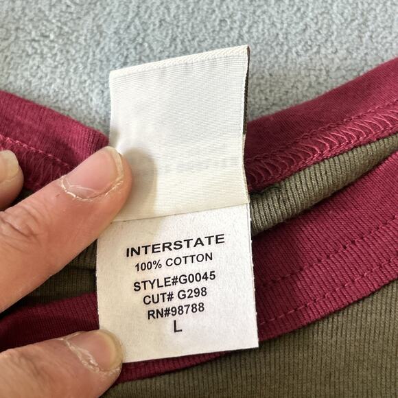 Y2s 2000s Deadstock Interstate Jeans Shirt Top Girls Youth large Classic Green - Picture 8 of 12